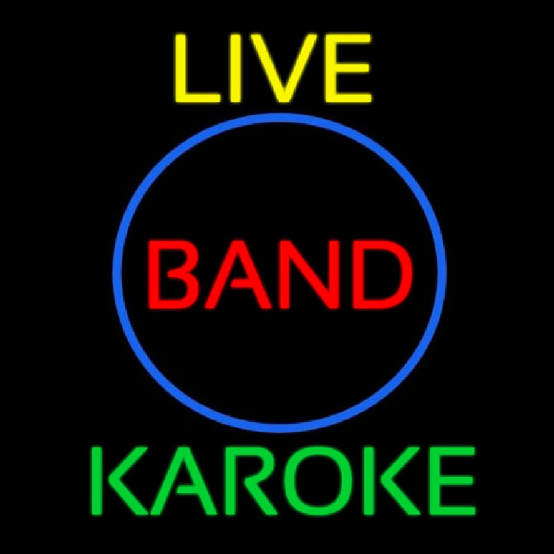 Live Band Karaoke Neonreclame