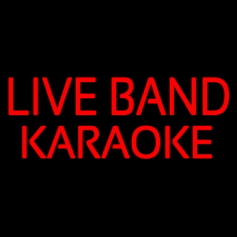 Live Band Karaoke Neonreclame