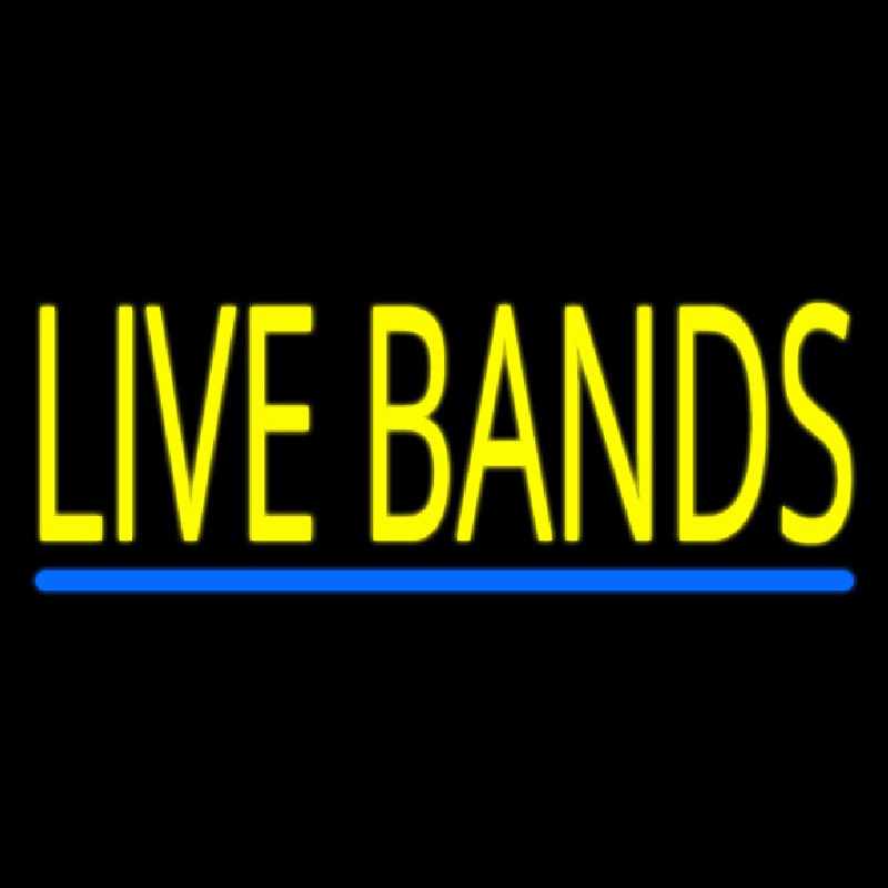 Live Bands Block Neonreclame