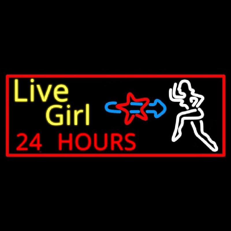 Live Girls 24 Hrs Neonreclame