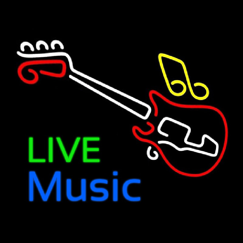 Live Green Music Blue 2 Neonreclame