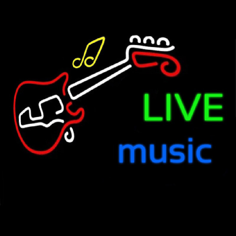 Live Green Music Blue Neonreclame