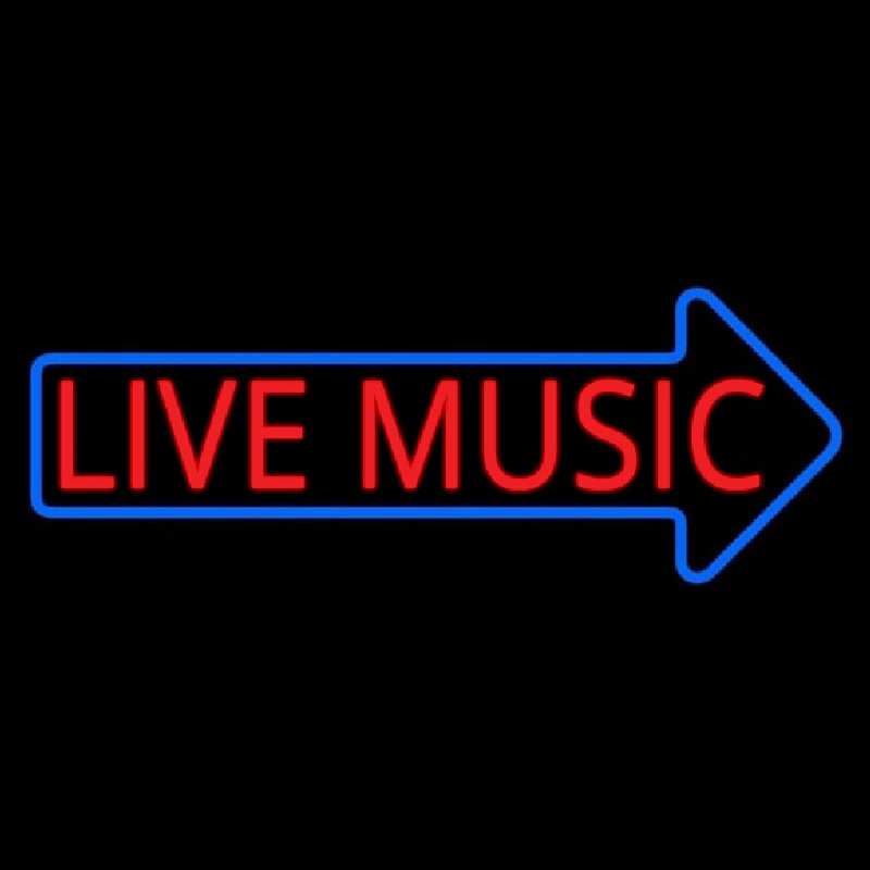 Live Music Block Arrow 1 Neonreclame