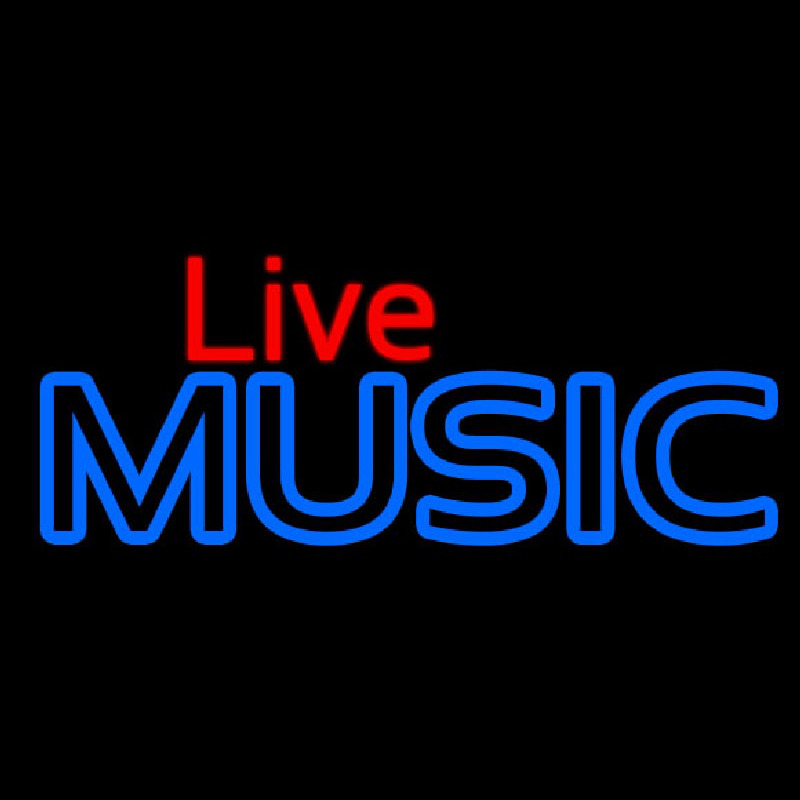 Live Music Blue 1 Neonreclame
