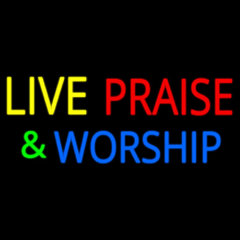 Live Praise And Worship Neonreclame