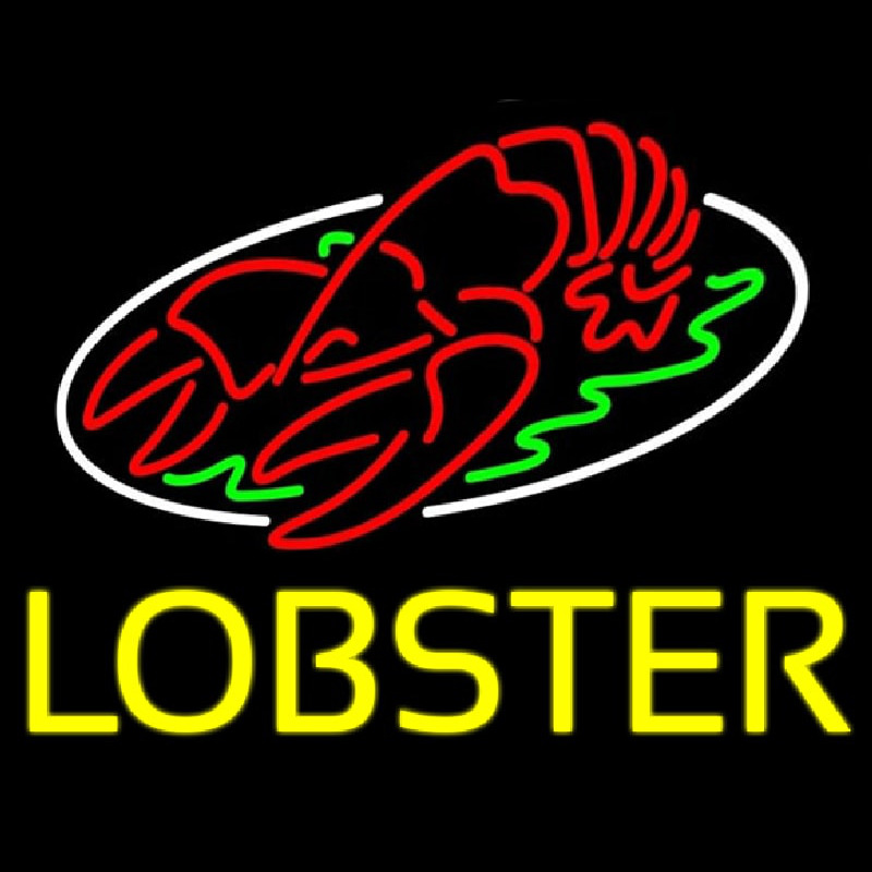 Lobster Block With Logo Neonreclame