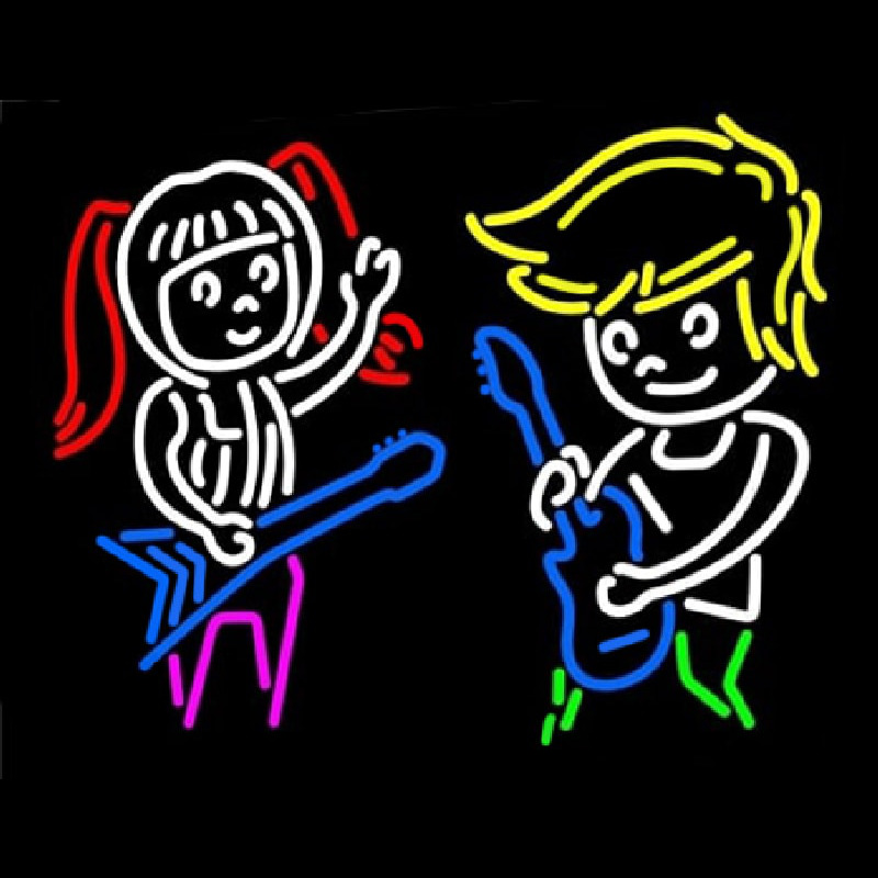 Logo Guitar Band Neonreclame