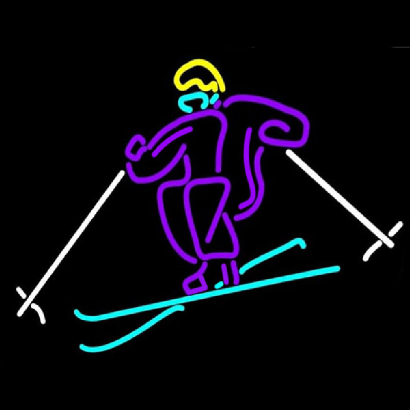 Logo of Skier Neonreclame