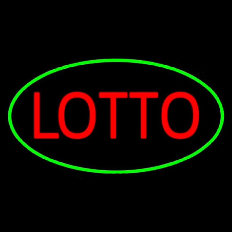 Lotto Oval Green Neonreclame