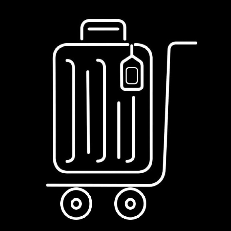 Luggage Bag Icon Neonreclame