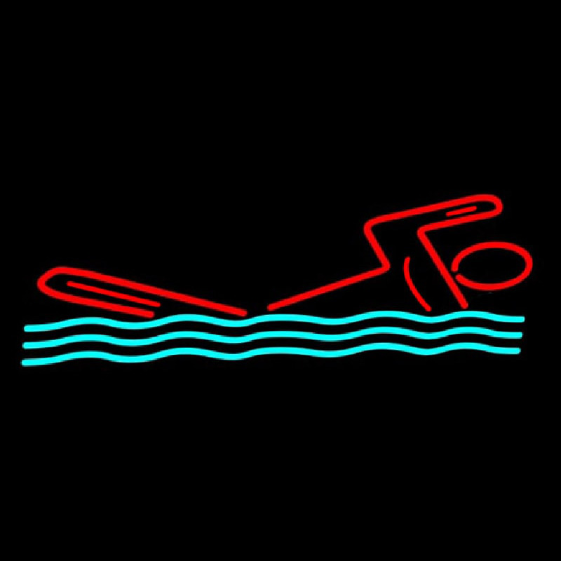 Man Swimming Neonreclame