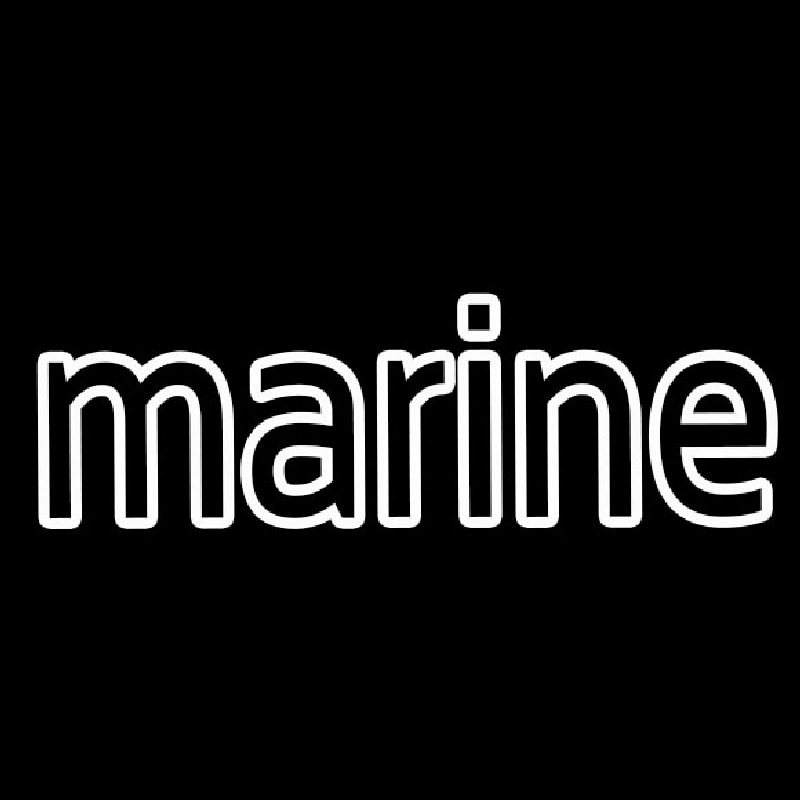 Marine White Neonreclame