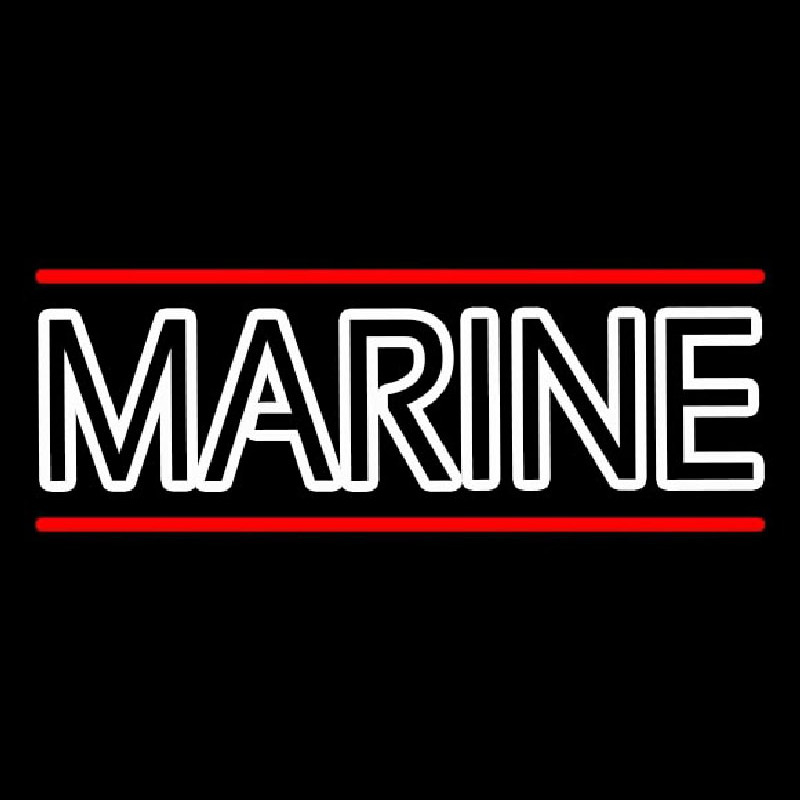 Marine White Neonreclame