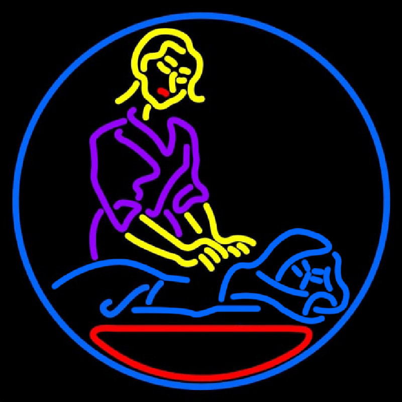 Massage Logo Open Neonreclame