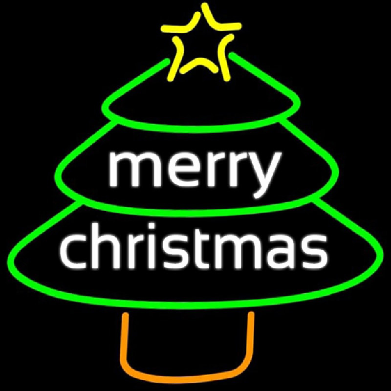 Merry Christmas Tree Neonreclame
