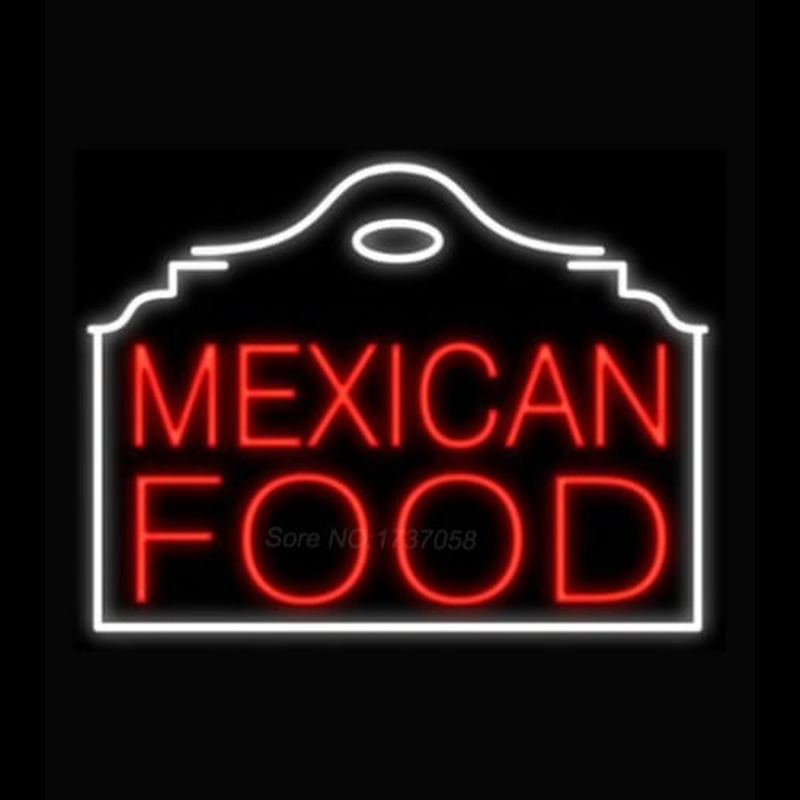 Mexican Food Red Building Neonreclame