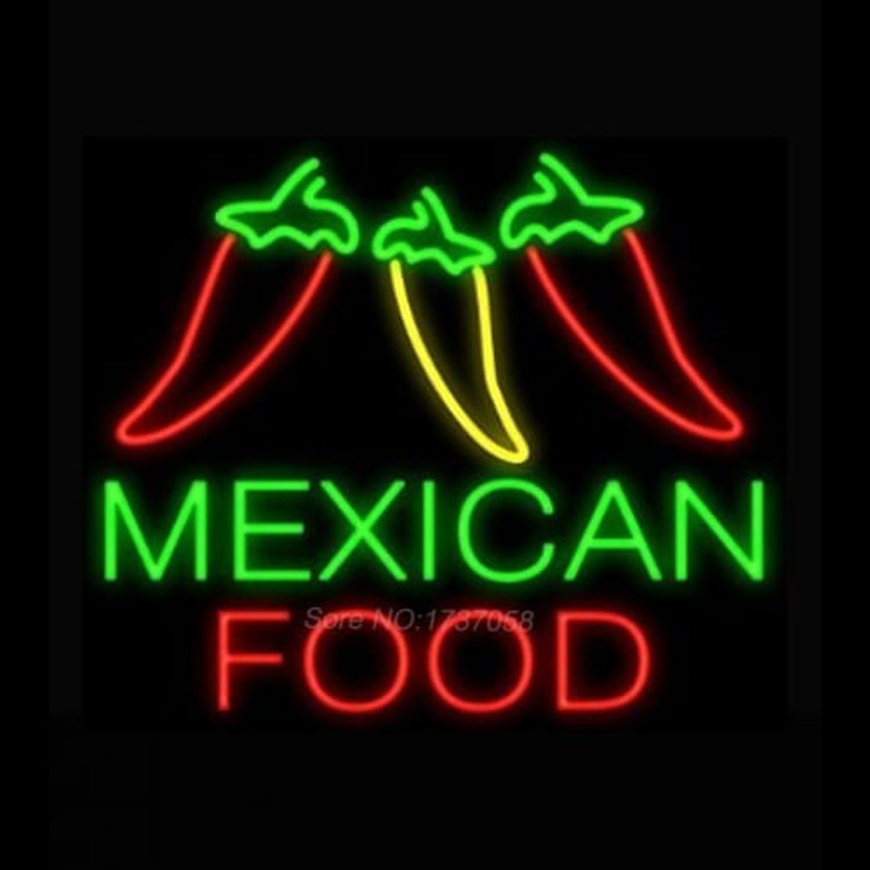 Mexican Food Three Peppers Neonreclame