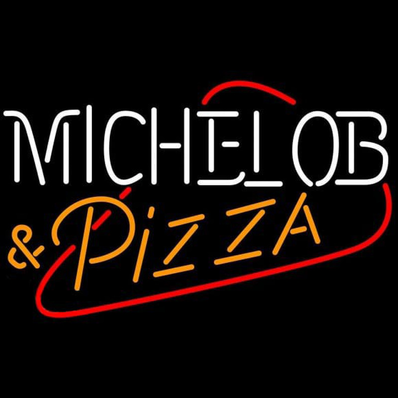 Michelob Pizza Beer Sign Neonreclame