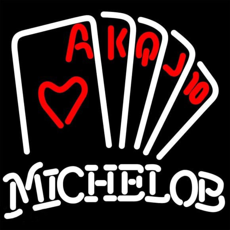 Michelob Poker Series Beer Sign Neonreclame