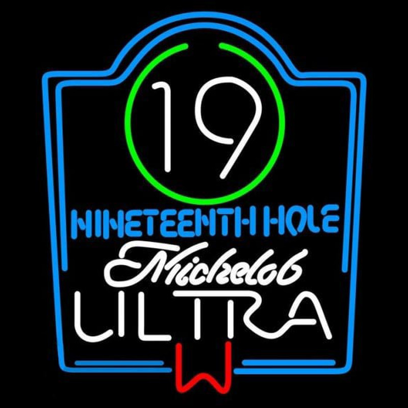 Michelob Ultra 19th Hole Beer Sign Neonreclame