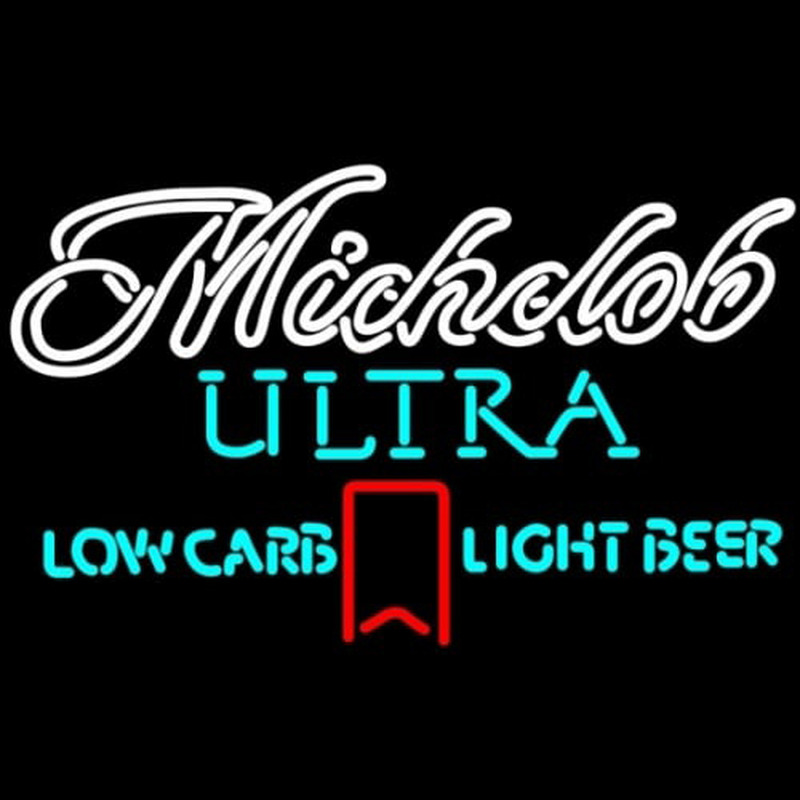 Michelob Ultra Light Low Carb Red Ribbon Neonreclame