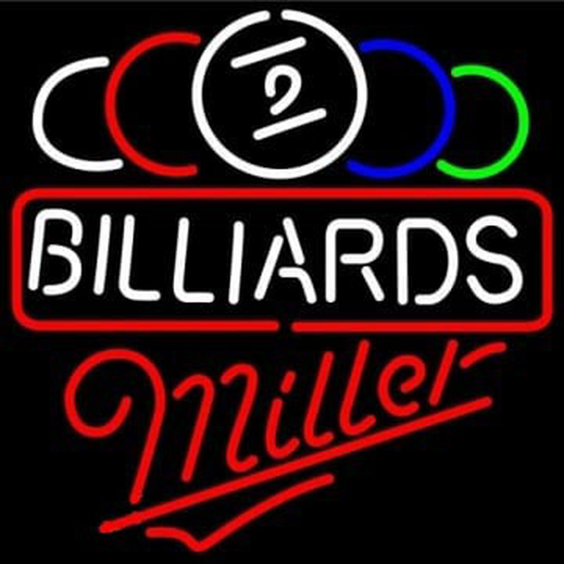 Miller Ball Billiards Pool Beer Neonreclame