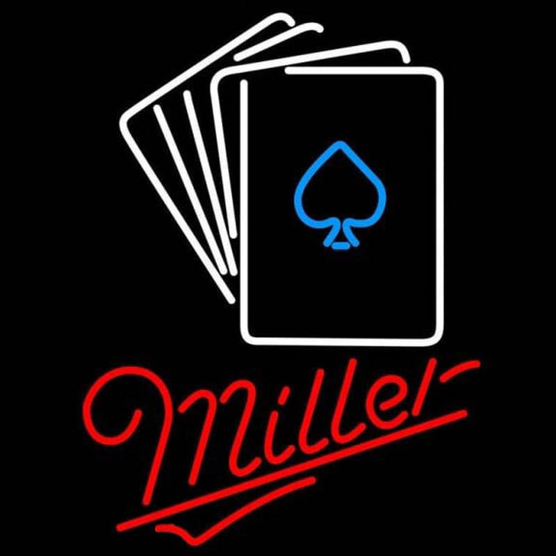 Miller Cards Beer Sign Neonreclame