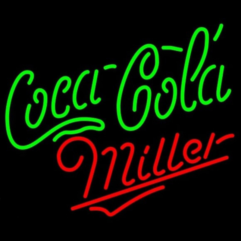 Miller Coca Cola Green Beer Sign Neonreclame