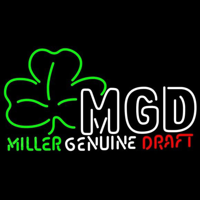 Miller Genuine Draft Shamrock Beer Sign Neonreclame