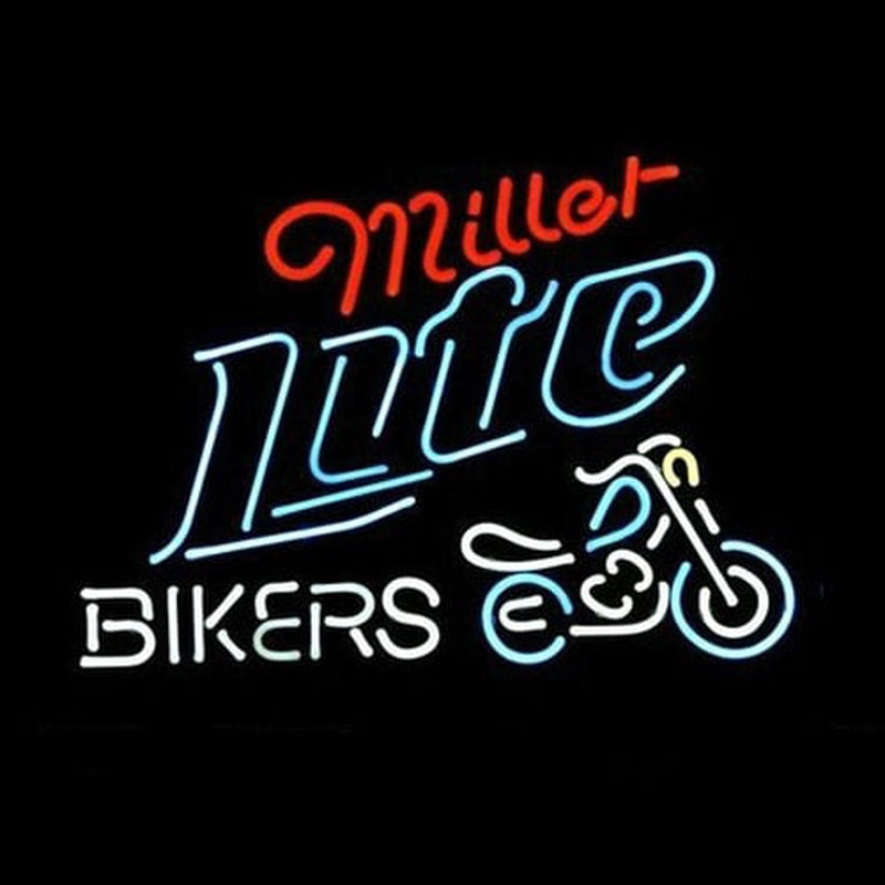 Miller Lite Bike Bikers Bicycle Logo Neonreclame