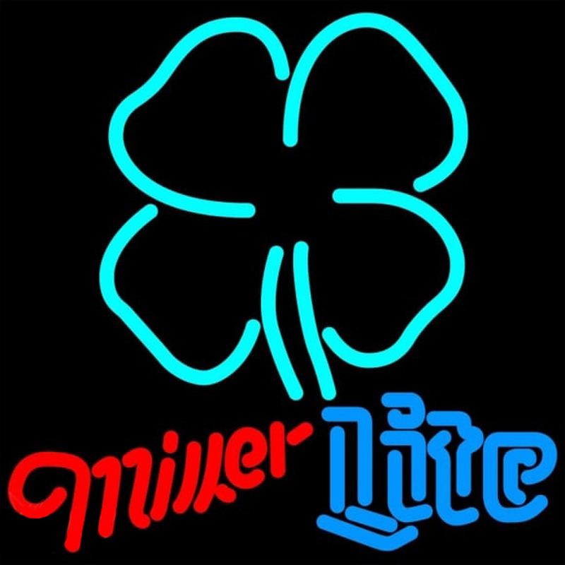 Miller Lite Clover Beer Sign Neonreclame
