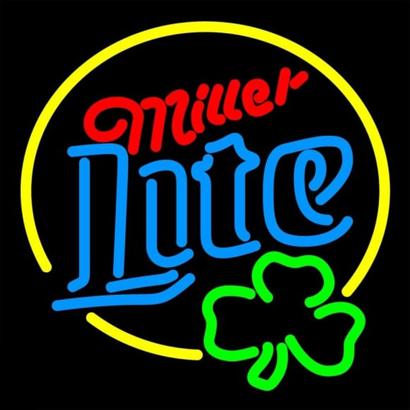 Miller Lite Clover Beer Sign Neonreclame