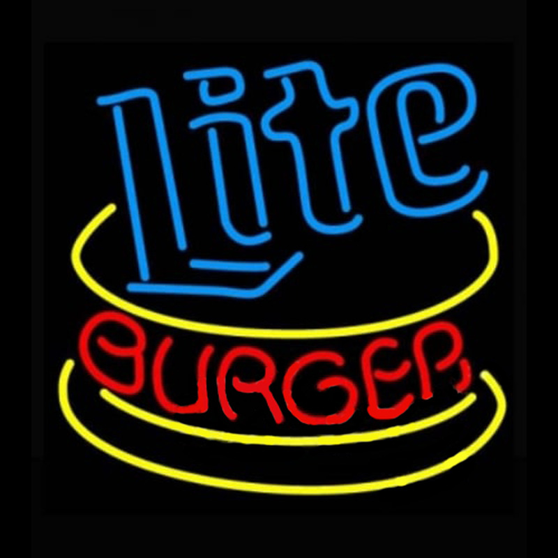 Miller Lite Hamburger Neonreclame