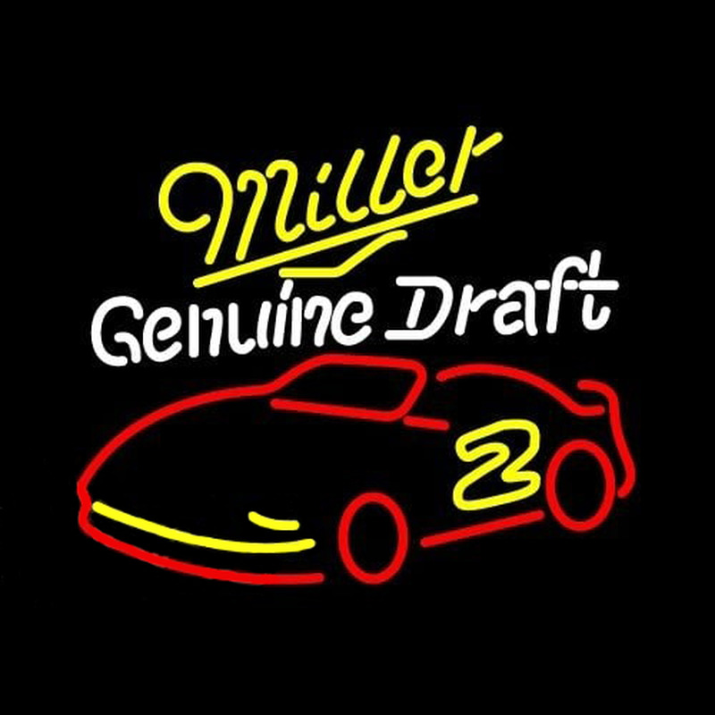 Miller NASCAR Rusty Wallace 2 Beer Sign Neonreclame