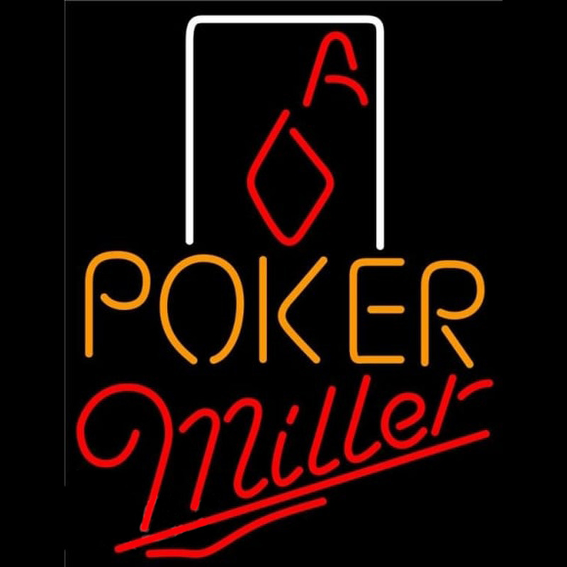 Miller Poker Squver Ace Beer Sign Neonreclame