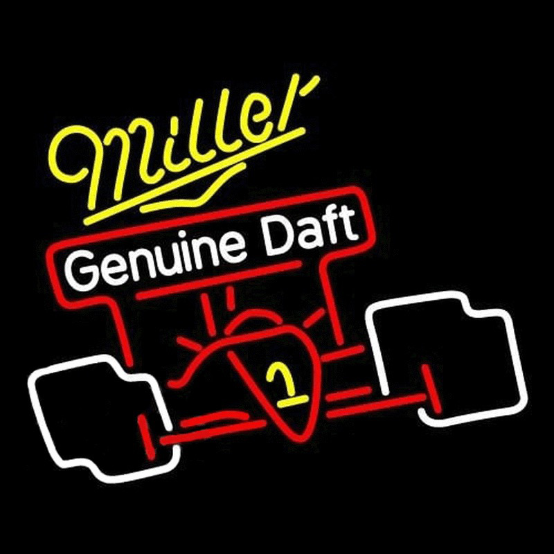 Miller Race Car Beer Sign Neonreclame