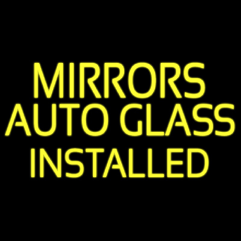 Mirror Auto Glass Installed Neonreclame