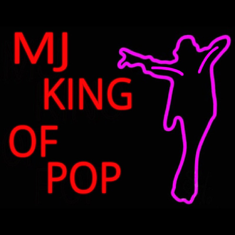 Mj King Of Pop Neonreclame