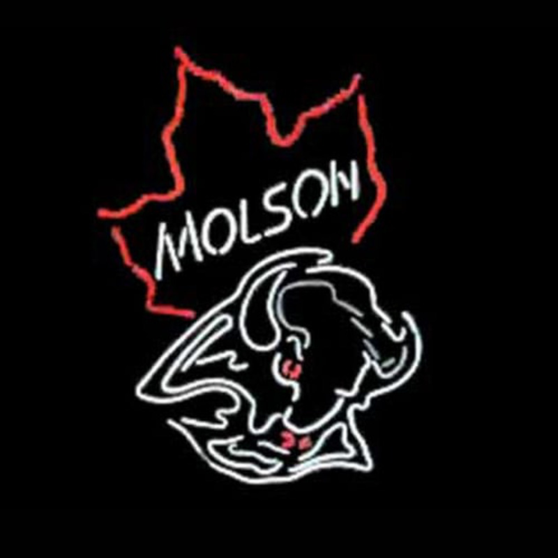 Molson Canadian Bulls Winkel Open Neonreclame