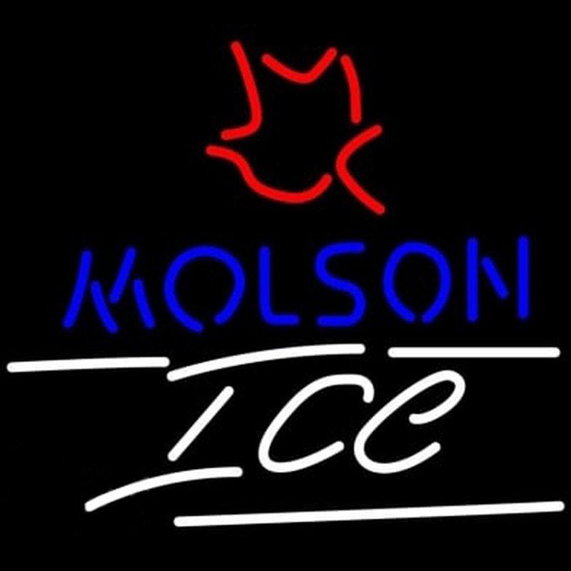 Molson Ice Small Maple Leaf Neonreclame