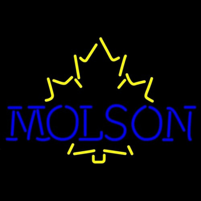 Molson Yellow Maple Leaf Neonreclame