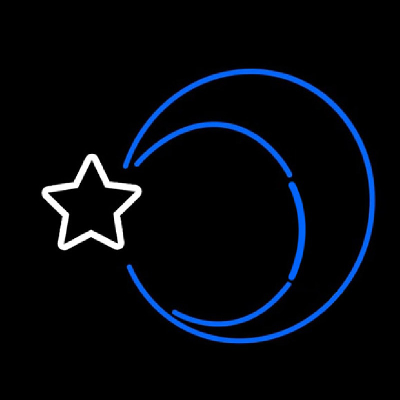 Moon With Star Neonreclame