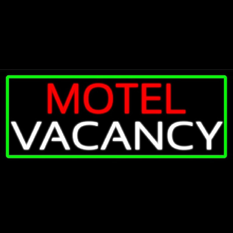 Motel Vacancy With Green Neonreclame