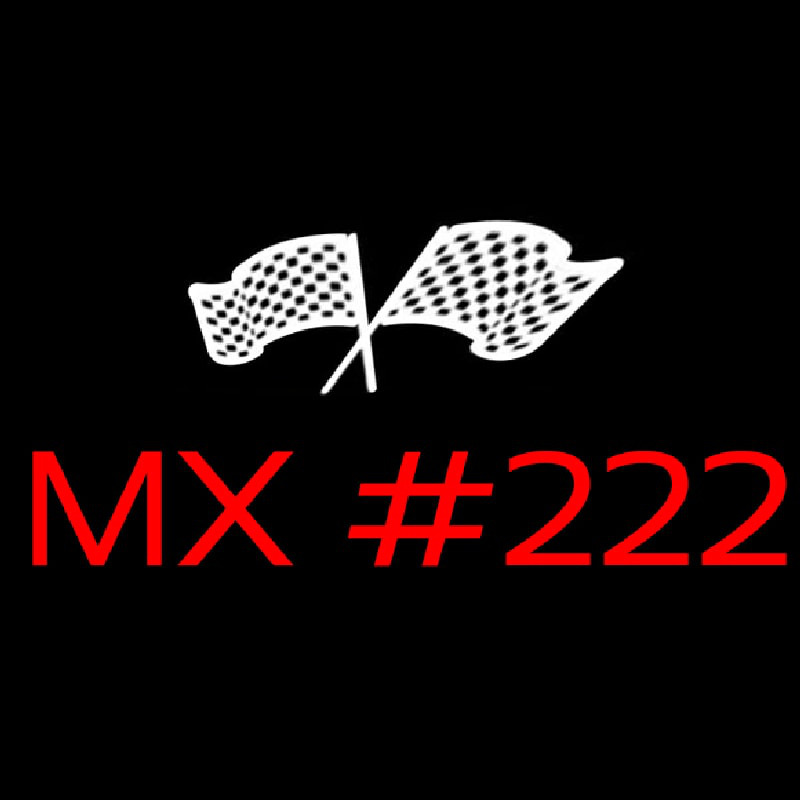 Motocross Number With Flags Neonreclame