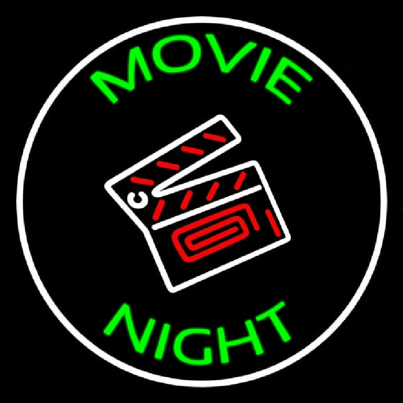 Movie Night With Border Neonreclame