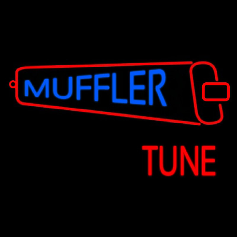 Muffler Tune With Red Logo Neonreclame