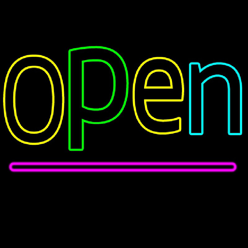 Multi Color Open Neonreclame