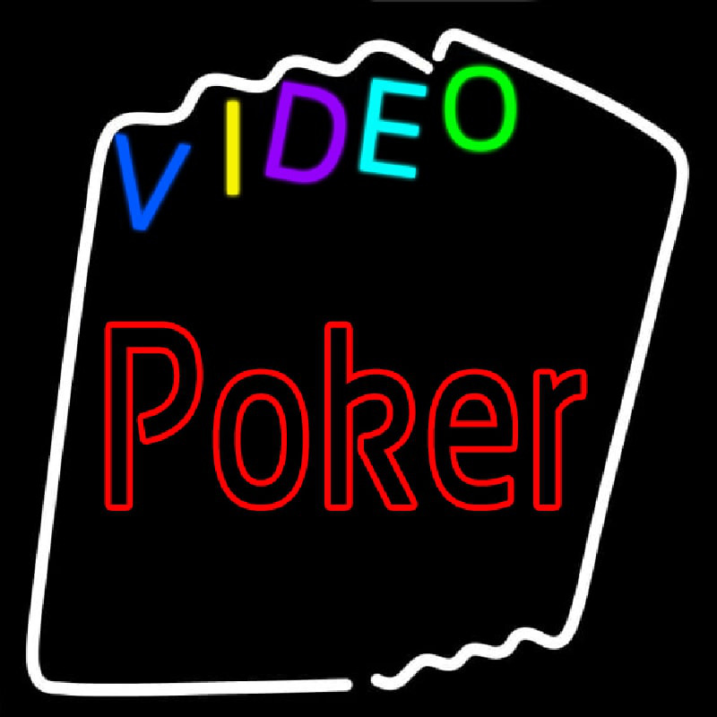 Multi Color Video Poker Neonreclame