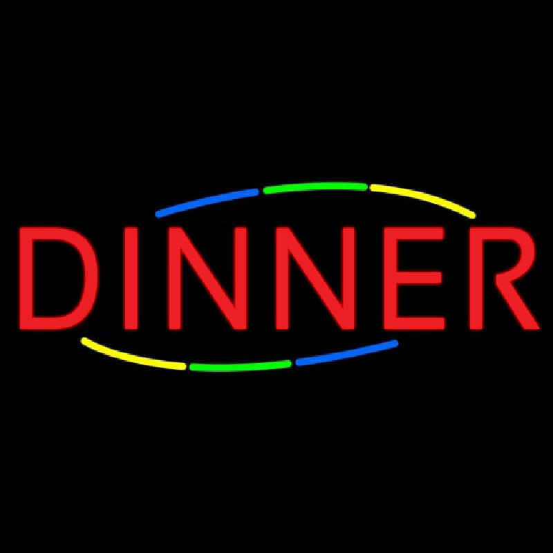 Multi Colored Dinner Neonreclame