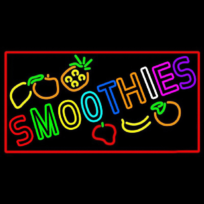 Multi Colored Double Stroke Smoothies Neonreclame